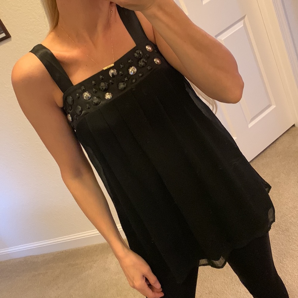 Black top size S embellished - Picture 14 of 17